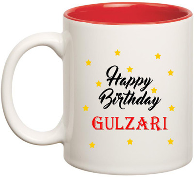 HuppmeGift Happy Birthday Gulzari Inner Red Ceramic (350ml) Ceramic Mug(350 ml), Red;white
HuppmeGift Happy Birthday Gulzari Inner Red Ceramic (350ml) Ceramic Mug(350 ml), Red;white