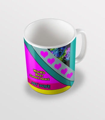 SKY TRENDS World's Best Sweet Heart My Wife Happy Karwa Chauth With Colorful Background Best Gifts For Wife Coffee Ceramic Mug(325 ml), White
SKY TRENDS World's Best Sweet Heart My Wife Happy Karwa Chauth With Colorful Background Best Gifts For Wife Coffee Ceramic Mug(325 ml), White