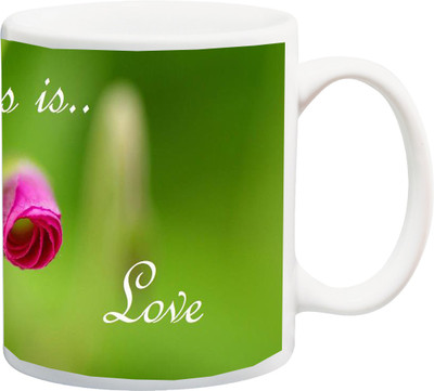 ME&YOU Gift for Husband/Wife/Girlfriend/Boyfriend/Lover;"Pwareness Is,, Love Green and Red Rose HD printed Ceramic Mug(325 ml), Multicolor
ME&YOU Gift for Husband/Wife/Girlfriend/Boyfriend/Lover;"Pwareness Is,, Love Green and Red Rose HD printed Ceramic Mug(325 ml), Multicolor