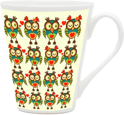 Homesogood Lazy Sleeping Owls Ceramic Mug(355 ml)