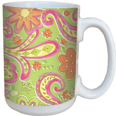 Tree-Free Greetings Greetings 79259 Paisley Daisies by Debbie Mumm Ceramic with Full-Sized Handle, 15-Ounce Ceramic Mug(60 ml), Multicolor
Tree-Free Greetings Greetings 79259 Paisley Daisies by Debbie Mumm Ceramic with Full-Sized Handle, 15-Ounce Ceramic Mug(60 ml), Multicolor