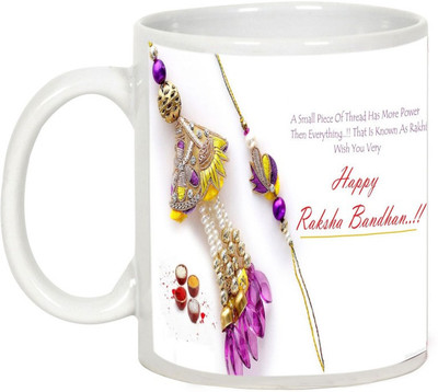AllUPrints Rakhi Gifts - The Thread Of Trust Happy Rakshabandhan Ceramic Mug(325 ml), White
AllUPrints Rakhi Gifts - The Thread Of Trust Happy Rakshabandhan Ceramic Mug(325 ml), White