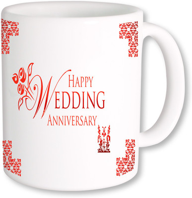 PhotogiftsIndia Happy Wedding Anniversary 01 Ceramic Mug(325 ml), Multicolor