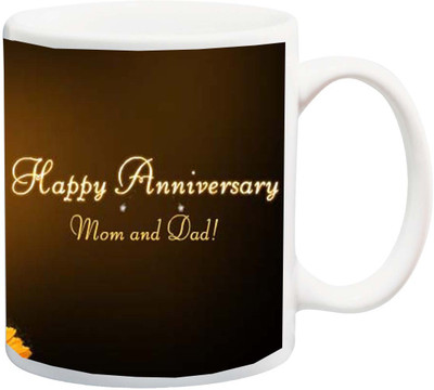 ME&YOU Gift for Father/Mother/Daddy/Mummy;Happy Anniversary With Flowerpot Printed Ceramic Mug(325 ml), Multicolor
ME&YOU Gift for Father/Mother/Daddy/Mummy;Happy Anniversary With Flowerpot Printed Ceramic Mug(325 ml), Multicolor