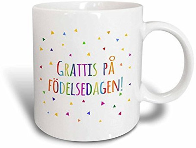 3dRose Grattis Pa Fodelsedagen Happy Birthday in Swedish Colorful Text Ceramic, 11 oz, White Ceramic Mug(60 ml), Multicolor
3dRose Grattis Pa Fodelsedagen Happy Birthday in Swedish Colorful Text Ceramic, 11 oz, White Ceramic Mug(60 ml), Multicolor