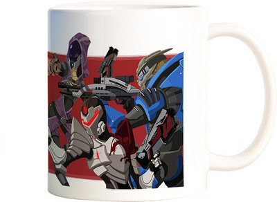 Rangeele Inkers Robot Fighting Ceramic Mug(300 ml), Multicolor