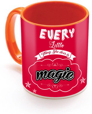 SKY TRENDS Every Little Thing She Dose Is Magic With Pink ColorFul Best Gifts For Birthday And Anniversary Inner Color Orange Ceramic Mug(320 ml), Multicolor
SKY TRENDS Every Little Thing She Dose Is Magic With Pink ColorFul Best Gifts For Birthday And Anniversary Inner Color Orange Ceramic Mug(320 ml), Multicolor