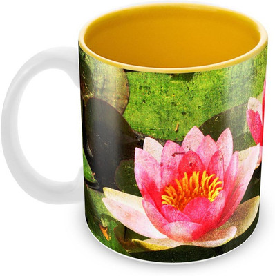 Tuelip Beautiful Lotus Flower Printed Inner Yellow For Tea And Coffee Ceramic Mug(350 ml), Multicolor
Tuelip Beautiful Lotus Flower Printed Inner Yellow For Tea And Coffee Ceramic Mug(350 ml), Multicolor