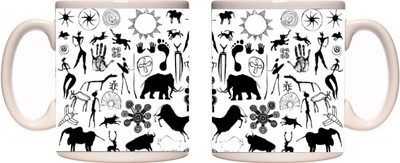 Posterboy Cave Art Ceramic Mug, Multicolor