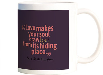 Rangeele Inkers Love Makes Your Soul crawl Out Ceramic Mug(300 ml), Multicolor