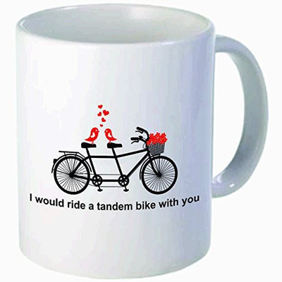 Rikki Knight Knight I Would Ride a Tandem Bike with You Biking Quotes Ceramic Coffee, 11 oz, White Ceramic Mug(60 ml), Multicolor
Rikki Knight Knight I Would Ride a Tandem Bike with You Biking Quotes Ceramic Coffee, 11 oz, White Ceramic Mug(60 ml), Multicolor
