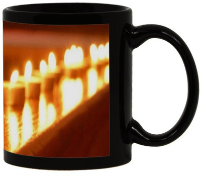 Lolprint 59 Diwali Gift Black Ceramic Mug(325 ml)