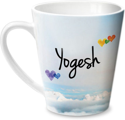Hot Muggs Simply Love You Yogesh Conical Ceramic Mug(350 ml)