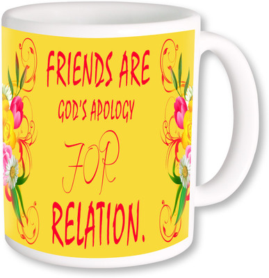 PhotogiftsIndia Friends are God 03 Ceramic Mug(325 ml)