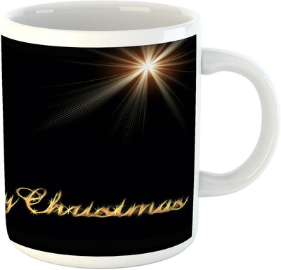 Deeher Gifts Merry Christmas Design54 Ceramic Mug(330 ml), Multicolor