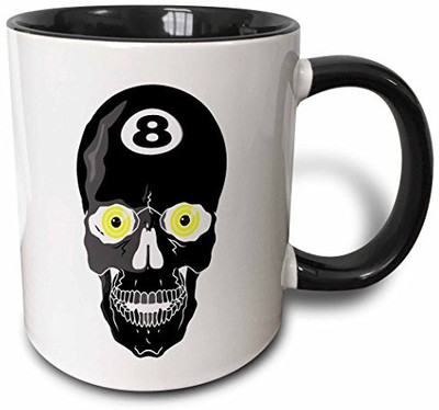 3dRose Eight Ball Skull Skeleton Head Pool Billiards Sports Design Two Tone Black, 11 oz, Black/White Ceramic Mug(60 ml), Multicolor
3dRose Eight Ball Skull Skeleton Head Pool Billiards Sports Design Two Tone Black, 11 oz, Black/White Ceramic Mug(60 ml), Multicolor
