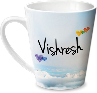 Hot Muggs Simply Love You Vishresh Conical Ceramic Mug(350 ml)