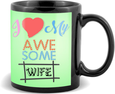 SKY TRENDS I Love My Awesome Wife With Cute Red Heart Green Best Gifts For Birthday And Anniversary Black Coffee Ceramic Mug(320 ml)
SKY TRENDS I Love My Awesome Wife With Cute Red Heart Green Best Gifts For Birthday And Anniversary Black Coffee Ceramic Mug(320 ml)