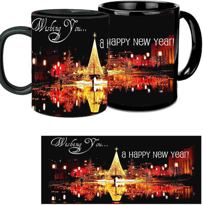 Raj Laxmi lightning black new eve Ceramic Mug(350 ml)