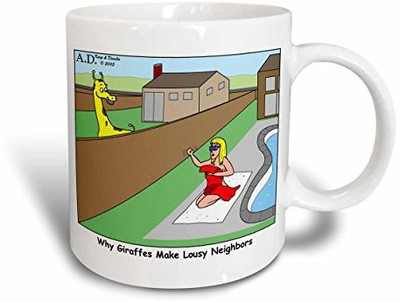 3dRose Why Giraffes Make Bad Neighbors No Privacy Ceramic, 11 oz, White Ceramic Mug(60 ml), Multicolor
3dRose Why Giraffes Make Bad Neighbors No Privacy Ceramic, 11 oz, White Ceramic Mug(60 ml), Multicolor