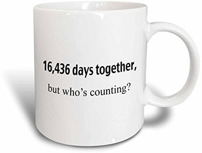 3dRose 16, 436 Days Together But Whose Counting Happy 45th Anniversary Ceramic, 15-Ounce Ceramic Mug(60 ml), Multicolor
3dRose 16, 436 Days Together But Whose Counting Happy 45th Anniversary Ceramic, 15-Ounce Ceramic Mug(60 ml), Multicolor