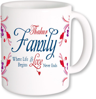 PhotogiftsIndia Thakur Family Ceramic Mug(325 ml), Multicolor