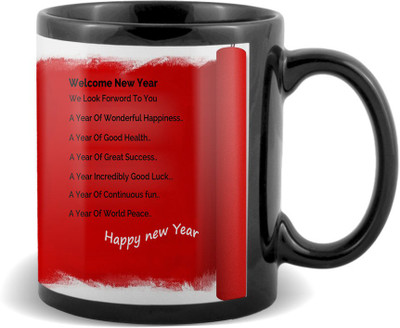 SKY TRENDS Happy new year welcome new year best gifts for boyfriend girlfriend friend brother sister Ceramic Mug(320 ml), Black
SKY TRENDS Happy new year welcome new year best gifts for boyfriend girlfriend friend brother sister Ceramic Mug(320 ml), Black