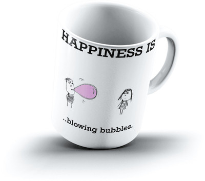 Ucard Happiness Is1122 Bone China, Ceramic, Porcelain Mug(325 ml)