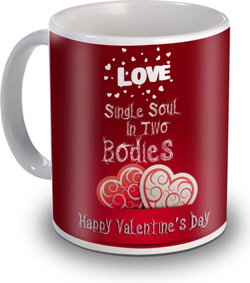 SKY TRENDS Love Single Soul In Two Bodies Gifts For Valentine's Ceramic Mug(350 ml), White
SKY TRENDS Love Single Soul In Two Bodies Gifts For Valentine's Ceramic Mug(350 ml), White