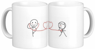 Exoctic Silver Love Couple Anniversary 008 Ceramic Mug(300 ml, Pack of 2), Black;red;white
Exoctic Silver Love Couple Anniversary 008 Ceramic Mug(300 ml, Pack of 2), Black;red;white