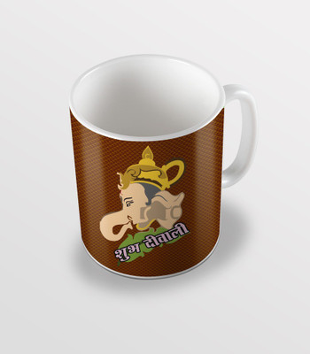 SKY TRENDS sky trends # D025 diwali gift set Ceramic Mug(325 ml), White