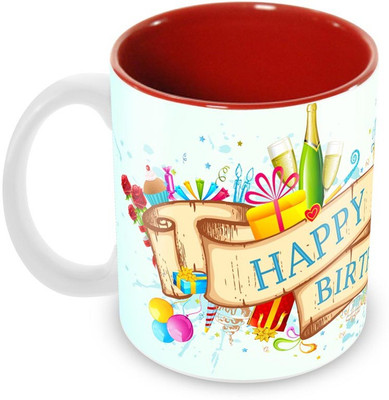 Tuelip Beautiful Printed Happy Birthday Cheers Wishes Inner Red For Tea And Coffee Ceramic Mug(350 ml), Multicolor
Tuelip Beautiful Printed Happy Birthday Cheers Wishes Inner Red For Tea And Coffee Ceramic Mug(350 ml), Multicolor