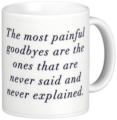 Exoctic Silver Farewell GoodBye 009 Ceramic Mug(300 ml), Multicolor