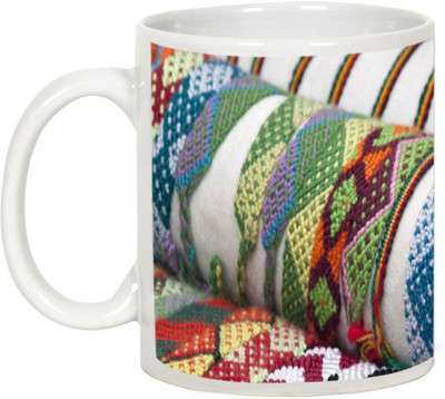 AllUPrints Friendship Day Gifts - Colorful Friendship Band Ceramic Mug(325 ml), White