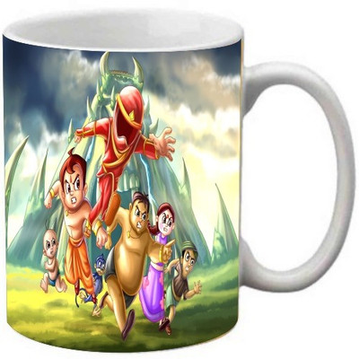 Maison N Mode Chhota Bheem Fight Coffee Ceramic Mug(330 ml), Multicolor