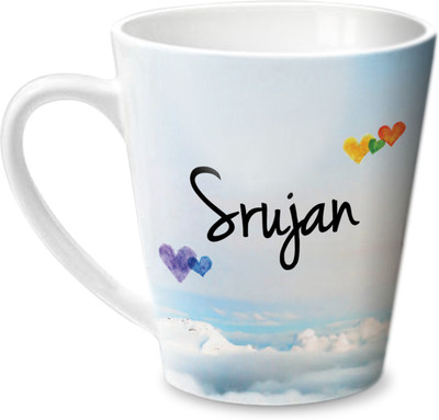 Hot Muggs Simply Love You Srujan Conical Ceramic Mug(350 ml)