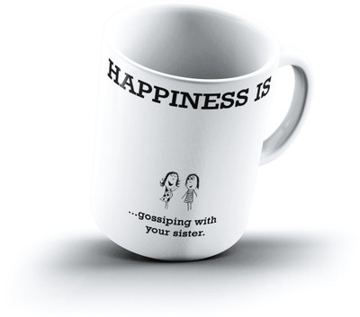 Ucard Happiness Is1783 Bone China, Ceramic, Porcelain Mug(325 ml)