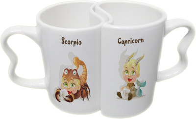 Ucard Scorpio and Capricorn Zodiac Sign Couple Bone China, Ceramic, Porcelain Mug(325 ml), Multicolor
Ucard Scorpio and Capricorn Zodiac Sign Couple Bone China, Ceramic, Porcelain Mug(325 ml), Multicolor