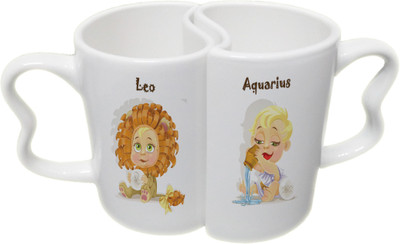 Ucard Leo and Aquarius Zodiac Sign Couple Bone China, Ceramic, Porcelain Mug(325 ml), Multicolor
Ucard Leo and Aquarius Zodiac Sign Couple Bone China, Ceramic, Porcelain Mug(325 ml), Multicolor