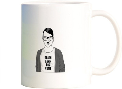 Rangeele Inkers Hitler Spoof Ceramic Mug(300 ml), Multicolor
