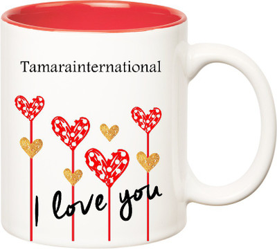 Huppme I Love You Tamarainternational Inner Red (350 ml) Ceramic Mug(350 ml), Red;white
Huppme I Love You Tamarainternational Inner Red (350 ml) Ceramic Mug(350 ml), Red;white