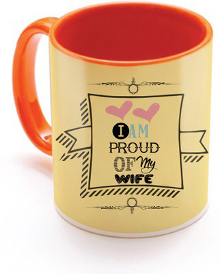 SKY TRENDS I Am Proud Of My Wife With Yellow Round Unique Gifts For Birthday And Anniversary Inner Color Orange Ceramic Mug(320 ml), Multicolor
SKY TRENDS I Am Proud Of My Wife With Yellow Round Unique Gifts For Birthday And Anniversary Inner Color Orange Ceramic Mug(320 ml), Multicolor