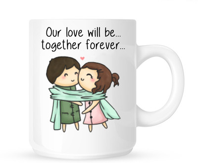Huppme 1021 Ceramic Mug(350 ml), White