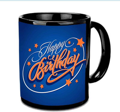 Raj Laxmi b'day stars black Ceramic Mug(350 ml)