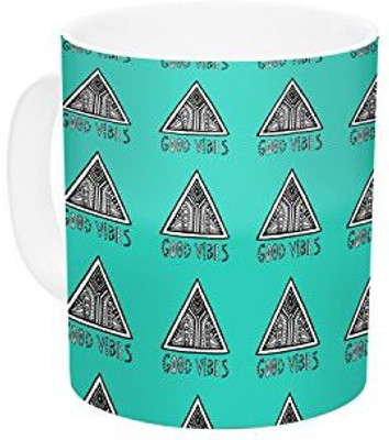 Kess InHouse InHouse Vasare Nar Good Vibes Green Teal Ceramic Coffee, 11 oz, Multicolor Ceramic Mug(60 ml)
Kess InHouse InHouse Vasare Nar Good Vibes Green Teal Ceramic Coffee, 11 oz, Multicolor Ceramic Mug(60 ml)