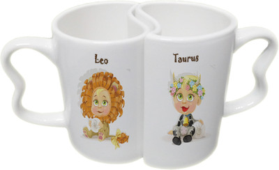 Ucard Leo and Taurus Zodiac Sign Valentines Day Couple Bone China, Ceramic, Porcelain Mug(325 ml), Multicolor
Ucard Leo and Taurus Zodiac Sign Valentines Day Couple Bone China, Ceramic, Porcelain Mug(325 ml), Multicolor
