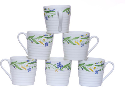 Pearl Vaanya-21 Bone China(Multicolor, Pack of 6)