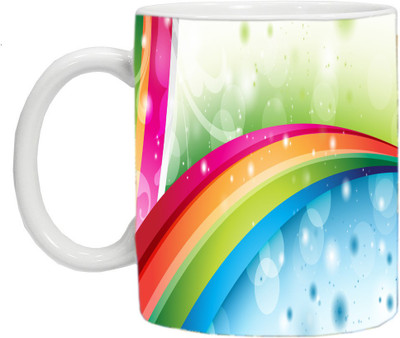mahis fashion rainbow 41 Ceramic Mug(250 ml), Multicolor