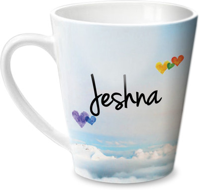 Hot Muggs Simply Love You Jeshna Conical Ceramic Mug(350 ml)