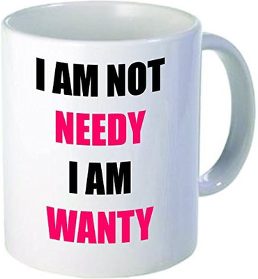 Rikki Knight Knight I Am Not Needy I Am Wanty Funny Quotes Design Ceramic Coffee Cups, 11 oz, White Ceramic Mug(60 ml), Multicolor
Rikki Knight Knight I Am Not Needy I Am Wanty Funny Quotes Design Ceramic Coffee Cups, 11 oz, White Ceramic Mug(60 ml), Multicolor